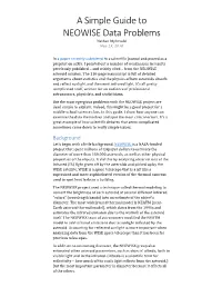 A Simple Guide to NEOWISE Data Problems Nathan Myhrvold May 25, 2016