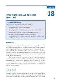 Lease Financing and Business Valuation E3 Not Known with Certainty—Rather, They Depend on Volume