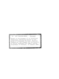 Re: RFP AID/NEB-00038 Portupal "Report on Development of An