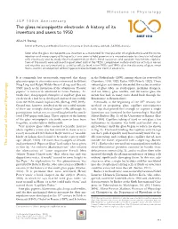 The Glass Micropipette Electrode: a History of Its Inventors and Users to 1950