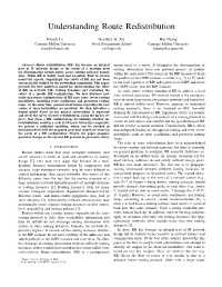 Understanding Route Redistribution