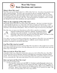 West Nile Virus: Basic Questions and Answers