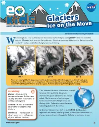 Glaciers Ice on the Move