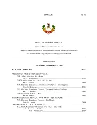 Legislative Proceedings