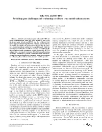 Paper, We Provide a Broad Perspective of the for Enhancing the Certiﬁcate Infrastructure Used in Practice