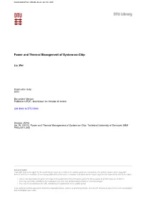Power and Thermal Management of System-On-Chip