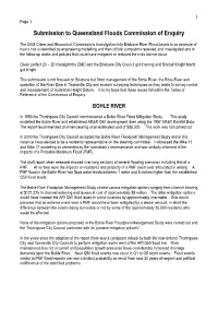 Submission to Queensland Floods Commission of Enquiry