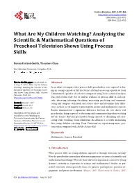 What Are My Children Watching? Analyzing the Scientific & Mathematical Questions of Preschool Television Shows Using Process