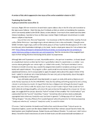 A Version of This Article Appeared in Two Issues of the Online Newsletter Esense in 2017