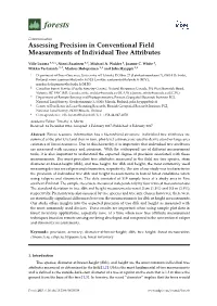 Assessing Precision in Conventional Field Measurements of Individual Tree Attributes