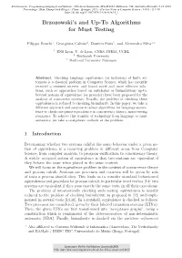 Brzozowski's and Up-To Algorithms for Must Testing