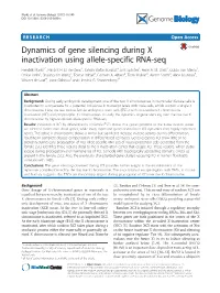 Dynamics of Gene Silencing During X Inactivation Using Allele-Specific RNA-Seq Hendrik Marks1*, Hindrik H