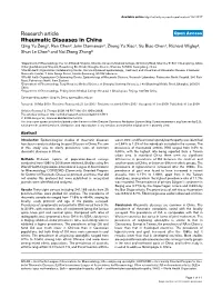Rheumatic Diseases in China Qing Yu Zeng1, Ren Chen2, John Darmawan3, Zheng Yu Xiao1, Su Biao Chen1, Richard Wigley4, Shun Le Chen5 and Nai Zheng Zhang6