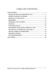Table of Contents