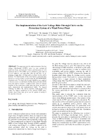 The Implementation of the Low Voltage Ride-Through Curve on the Protection System of a Wind Power Plant