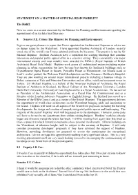 23.05.06 PE Re Appointment of an Architectural Supremo with Questions