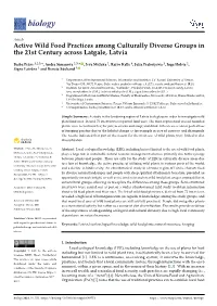 Active Wild Food Practices Among Culturally Diverse Groups in the 21St Century Across Latgale, Latvia