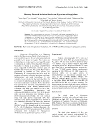 Bioassay Directed Isolation Studies on Hypericum Oblongifolium