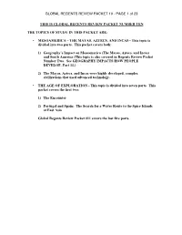 GLOBAL REGENTS REVIEW PACKET 10 - PAGE 1 of 23