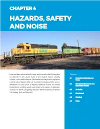 Hazards, Safety and Noise
