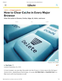 How to Clear Cache in Every Major Browser