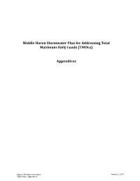 Middle Huron Stormwater Plan for Addressing Total Maximum Daily Loads (Tmdls)