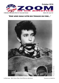October 2016 “One Who Sings with His Tongue on Fire...”