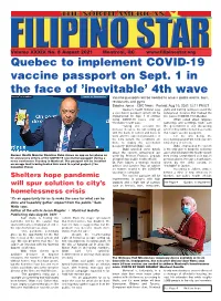 Quebec to Implement COVID-19 Vaccine Passport on Sept. 1 in The