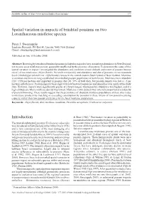 Spatial Variation in Impacts of Brushtail Possums on Two Loranthaceous Mistletoe Species
