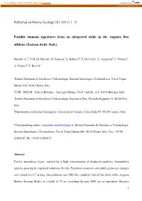 Can Posidonia Prairie Forams Help Us in Recognizing Tsunami Events of the Past