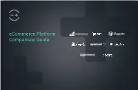 Ecommerce Platform Comparison Guide