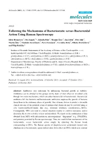 Following the Mechanisms of Bacteriostatic Versus Bactericidal Action Using Raman Spectroscopy