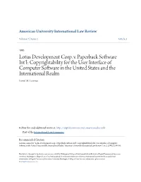 Lotus Development Corp. V. Paperback Software Int'l