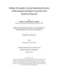 Multiple Electrophilic Aromatic Substitution Reactions of Phloroglucinol and Studies Towards the Total Synthesis of Hopeanol