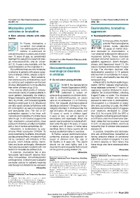 Neurological Disorders in Children Desloratadine, Loratadine