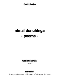 Nimal Dunuhinga - Poems