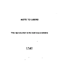 Note to Users