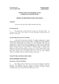 Report on the Work of the Aab in 2005-06