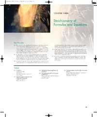 Stoichiometry of Formulas and Equations