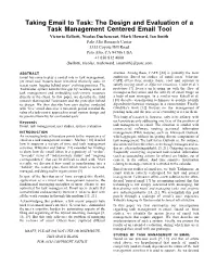 Taking Email to Task