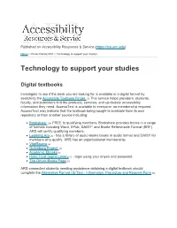 Technology to Support Your Studies