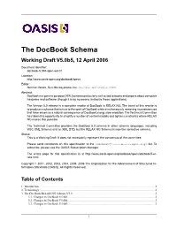 The Docbook Schema Working Draft V5.0B5, 12 April 2006