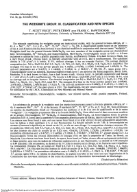The Wodginite Group. Iii. Classification and New Species