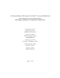 An Evaluation Report: I3 Development Grant Dev07 – Sammamish High School