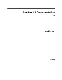 Ansible 2.2 Documentation 2.6