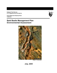 Bark Beetle Management Plan Environmental Assessment