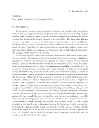 Chapter 9 Descriptive Statistics for Bivariate Data