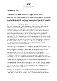 Classic Trader Zeitzeichen: Giuseppe „Nino“ Farina
