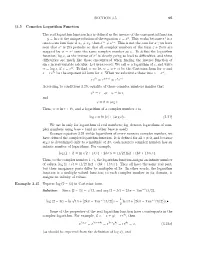 Complex Logarithms