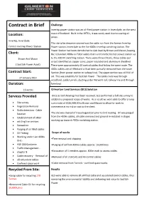 Contract in Brief Challenge Inverkip Power Station Was an Oil-Fired Power Station in Inverclyde, on the West Coast of Scotland